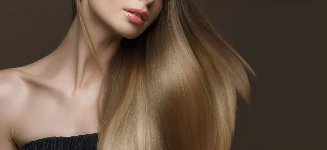 chica con pelo largo y brillante|