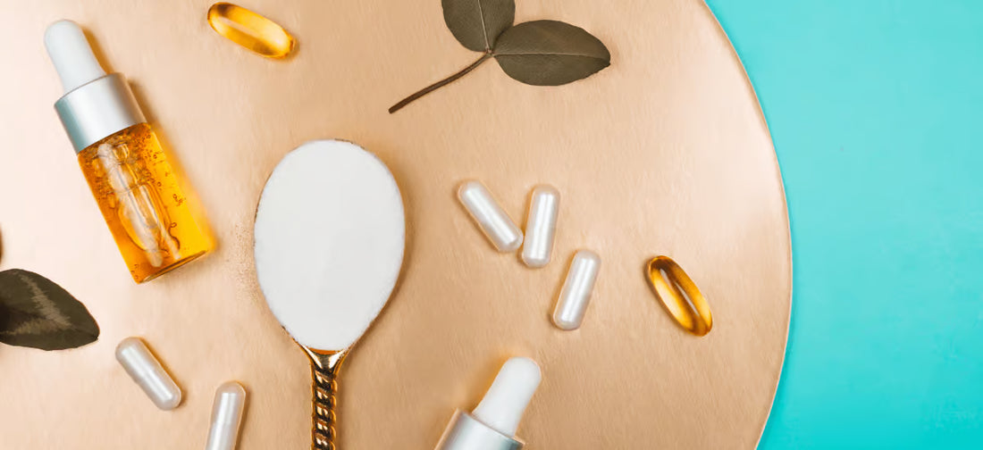 colágeno y otras píldoras y suplementos|